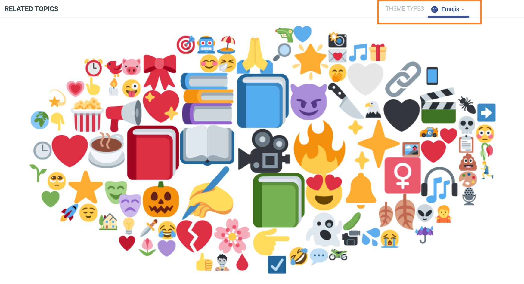 Talkwalker search for top emojis - Free social media listening tools