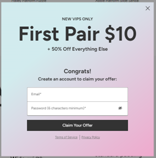 Copywriting example, discount on the next purchase, Geri Mileva