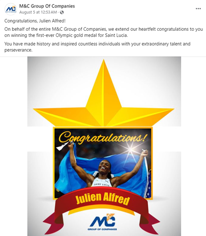 Copywriting, examples of congratulatory posts from local brands 3, Geri Mileva